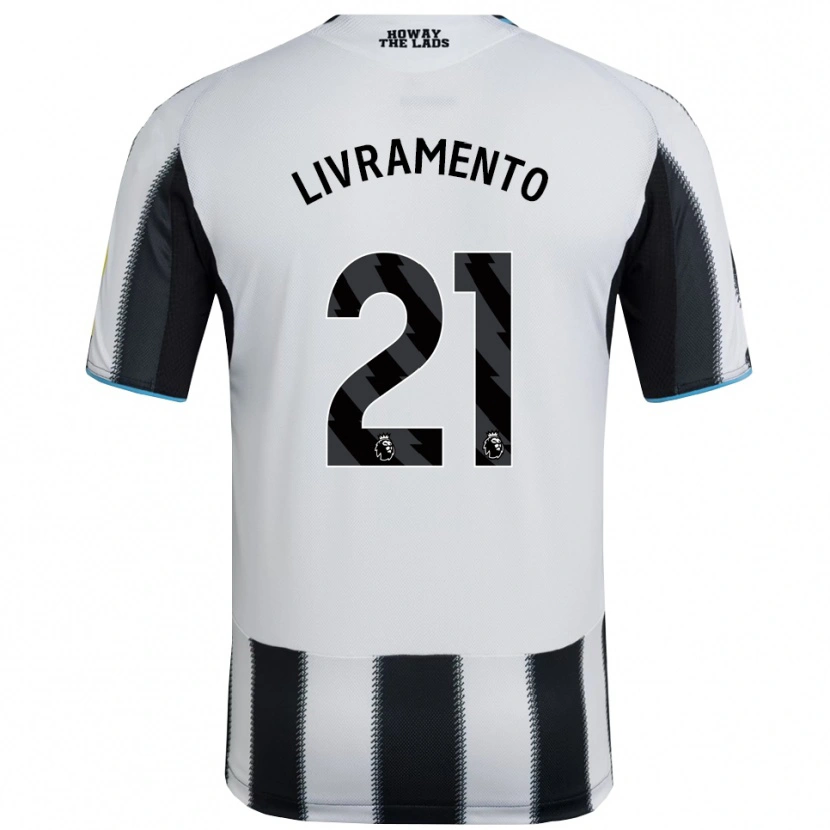 Danxen Män Tino Livramento #21 Svart Vit Hemmatröja Matchtröjor 2025/26 Tröjor T-Tröja