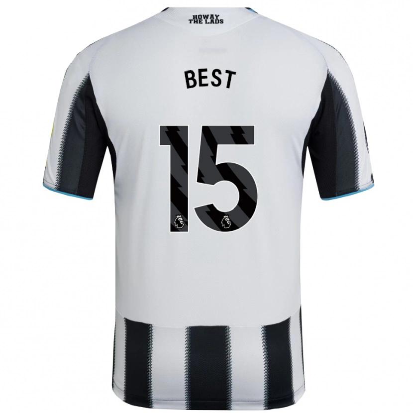 Danxen Män Oliver Best #15 Svart Vit Hemmatröja Matchtröjor 2025/26 Tröjor T-Tröja