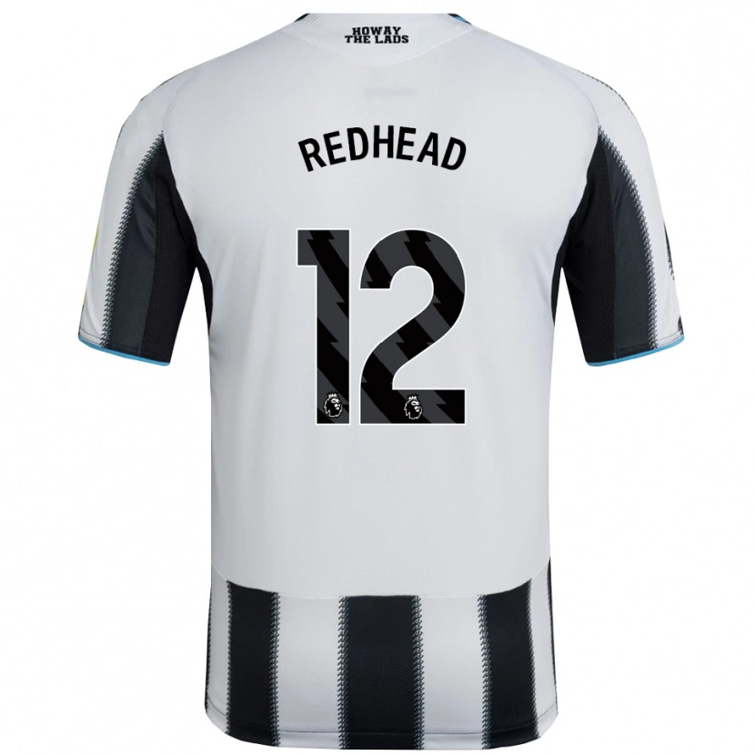 Danxen Män Cara Milne-Redhead #12 Svart Vit Hemmatröja Matchtröjor 2025/26 Tröjor T-Tröja