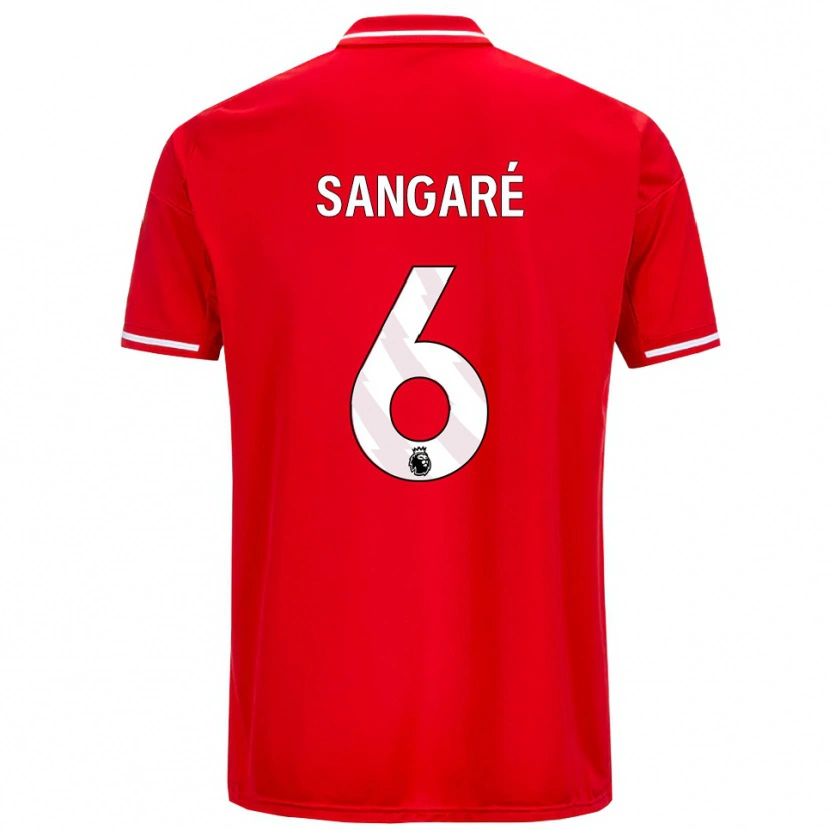 Danxen Män Ibrahim Sangaré #6 Röd Vit Hemmatröja Matchtröjor 2025/26 Tröjor T-Tröja
