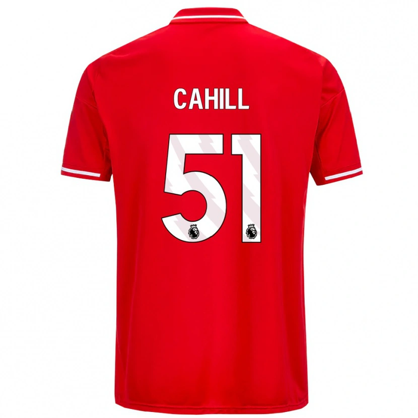 Danxen Män Shae Cahill #51 Röd Vit Hemmatröja Matchtröjor 2025/26 Tröjor T-Tröja