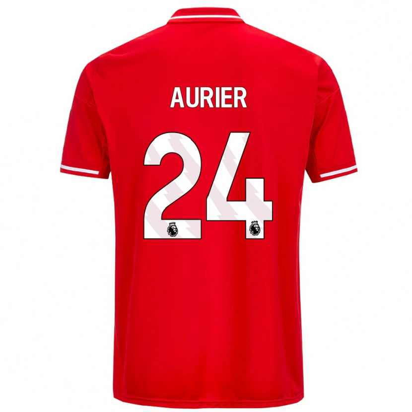 Danxen Män Serge Aurier #24 Röd Vit Hemmatröja Matchtröjor 2025/26 Tröjor T-Tröja