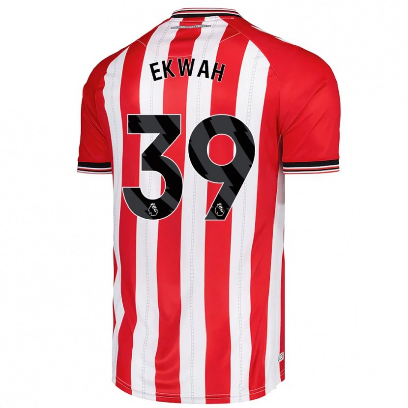 Danxen Män Pierre Ekwah #39 Röd Vit Hemmatröja Matchtröjor 2025/26 Tröjor T-Tröja