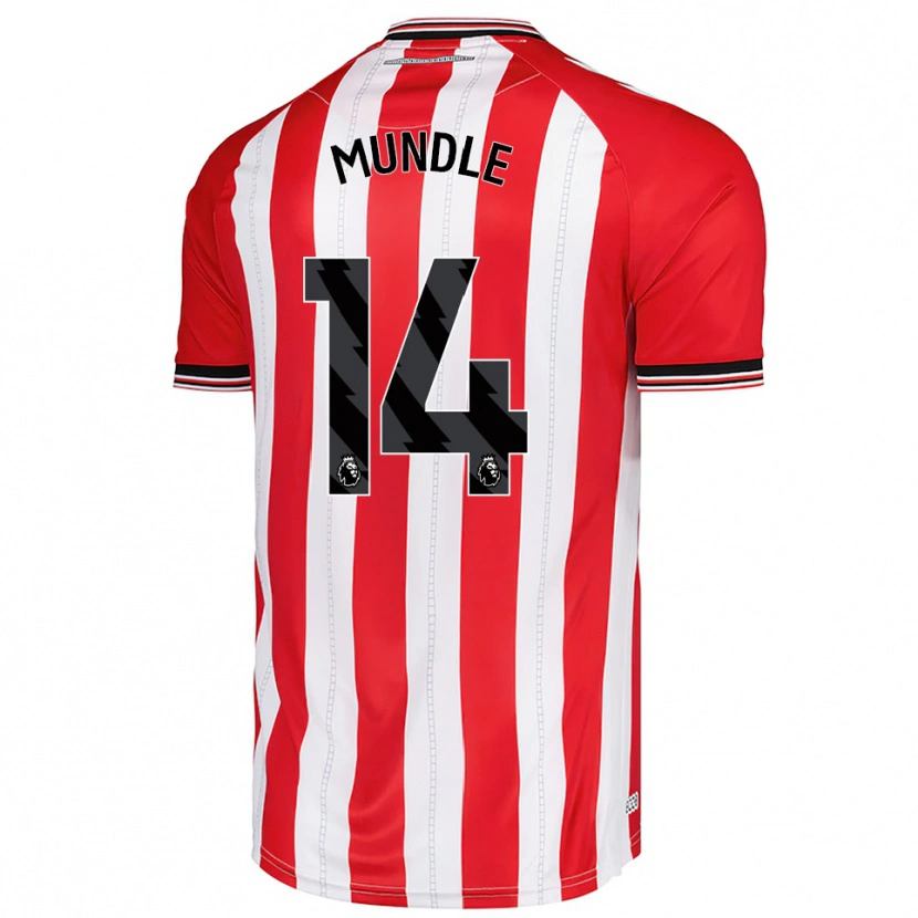 Danxen Män Romaine Mundle #14 Röd Vit Hemmatröja Matchtröjor 2025/26 Tröjor T-Tröja