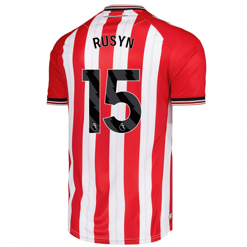 Danxen Män Nazariy Rusyn #15 Röd Vit Hemmatröja Matchtröjor 2025/26 Tröjor T-Tröja