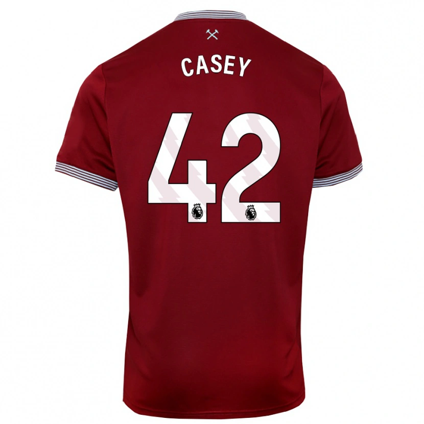 Danxen Män Kaelan Casey #42 Vinröd Vit Hemmatröja Matchtröjor 2025/26 Tröjor T-Tröja