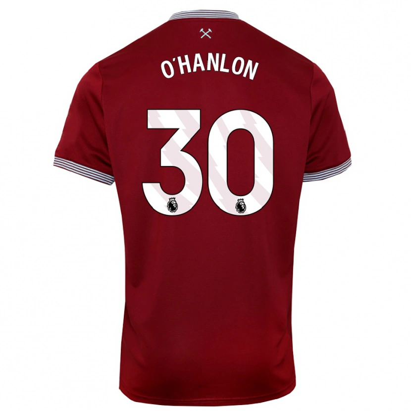 Danxen Män Katie O'hanlon #30 Vinröd Vit Hemmatröja Matchtröjor 2025/26 Tröjor T-Tröja