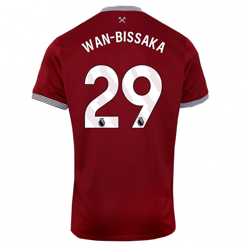 Danxen Män Aaron Wan-Bissaka #29 Vinröd Vit Hemmatröja Matchtröjor 2025/26 Tröjor T-Tröja