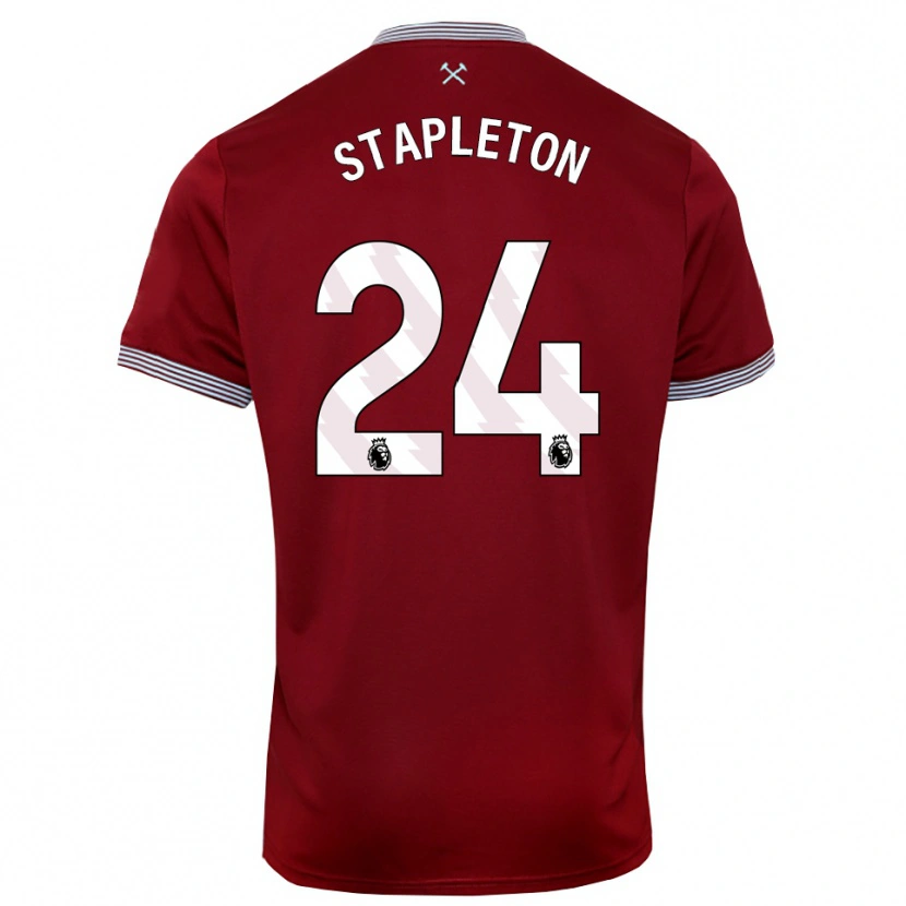 Danxen Män Jessie Stapleton #24 Vinröd Vit Hemmatröja Matchtröjor 2025/26 Tröjor T-Tröja