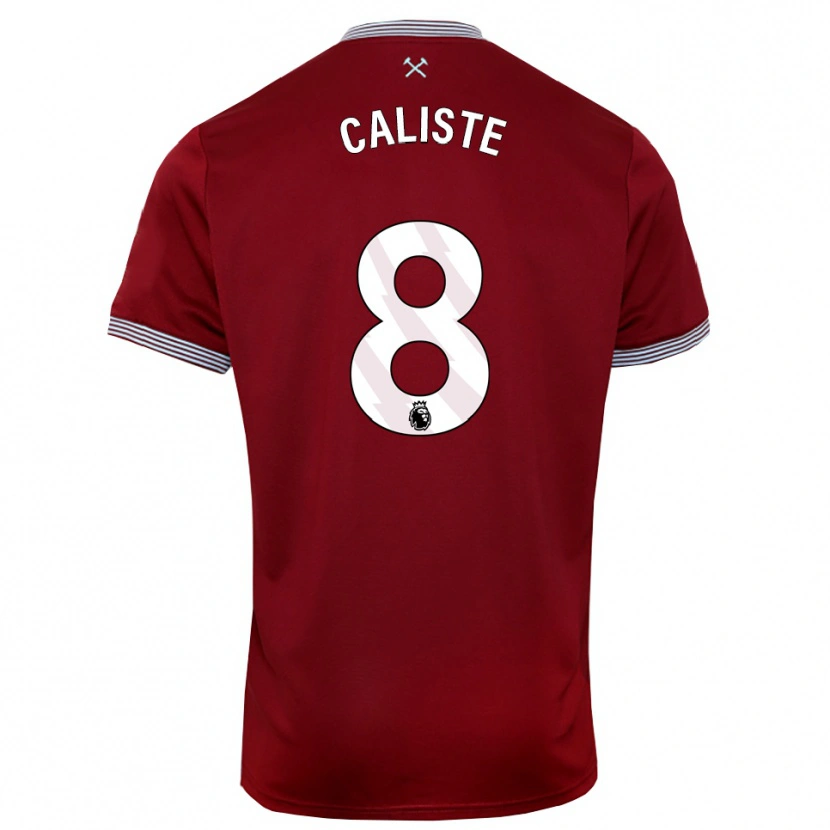 Danxen Män Gabriel Caliste #8 Vinröd Vit Hemmatröja Matchtröjor 2025/26 Tröjor T-Tröja