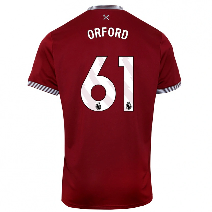 Danxen Män Lewis Orford #61 Vinröd Vit Hemmatröja Matchtröjor 2025/26 Tröjor T-Tröja