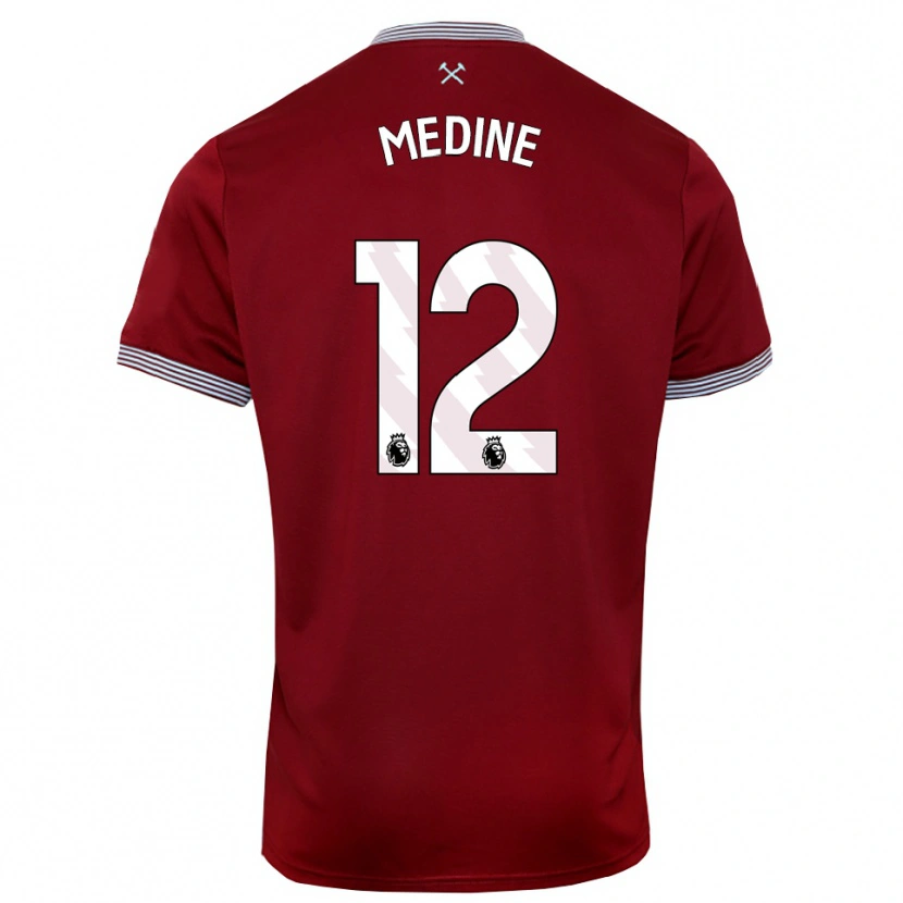 Danxen Män Jethro Medine #12 Vinröd Vit Hemmatröja Matchtröjor 2025/26 Tröjor T-Tröja