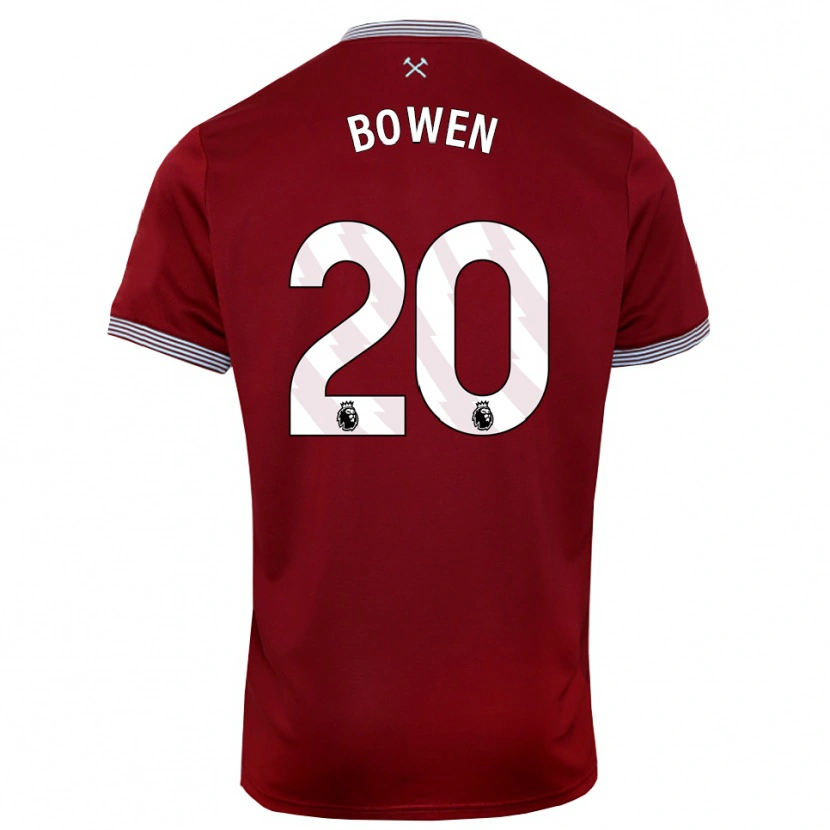 Danxen Män Jarrod Bowen #20 Vinröd Vit Hemmatröja Matchtröjor 2025/26 Tröjor T-Tröja
