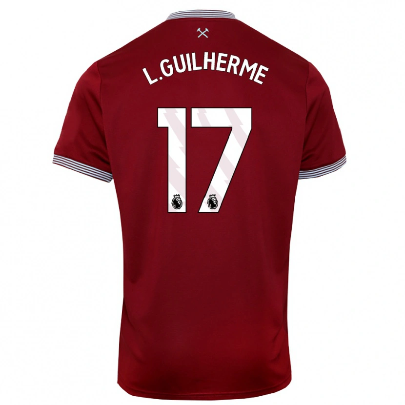 Danxen Män Luis Guilherme #17 Vinröd Vit Hemmatröja Matchtröjor 2025/26 Tröjor T-Tröja