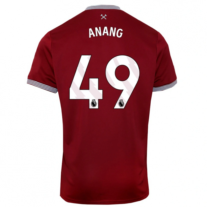 Danxen Män Joseph Anang #49 Vinröd Vit Hemmatröja Matchtröjor 2025/26 Tröjor T-Tröja