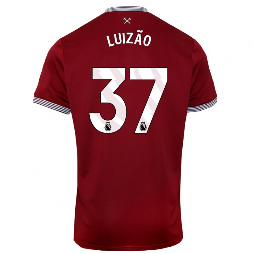 Danxen Män Luizão #37 Vinröd Vit Hemmatröja Matchtröjor 2025/26 Tröjor T-Tröja