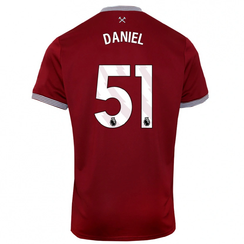 Danxen Män Daniel Chesters #51 Vinröd Vit Hemmatröja Matchtröjor 2025/26 Tröjor T-Tröja