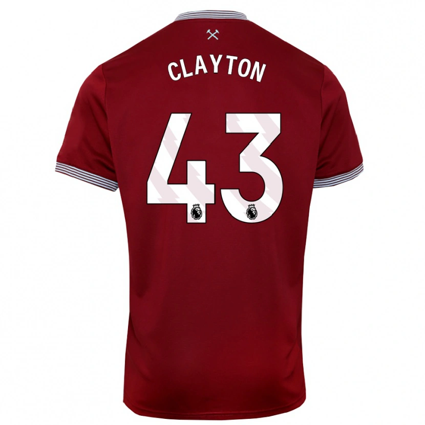 Danxen Män Regan Clayton #43 Vinröd Vit Hemmatröja Matchtröjor 2025/26 Tröjor T-Tröja