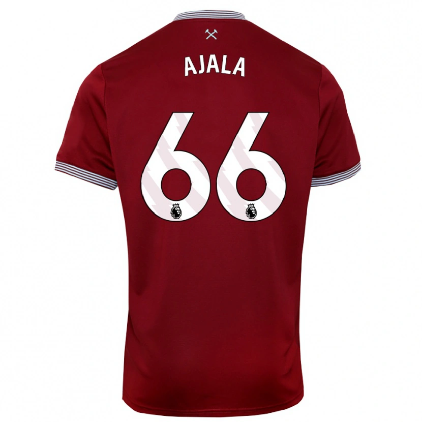 Danxen Män Joshua Ajala #66 Vinröd Vit Hemmatröja Matchtröjor 2025/26 Tröjor T-Tröja