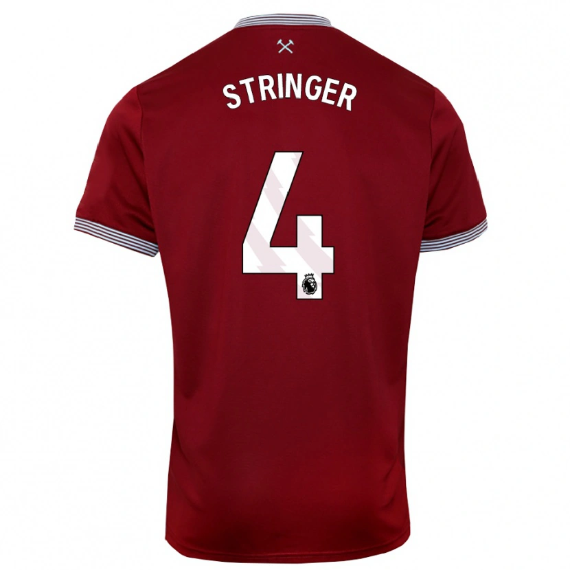 Danxen Män Abbey Leigh Stringer #4 Vinröd Vit Hemmatröja Matchtröjor 2025/26 Tröjor T-Tröja