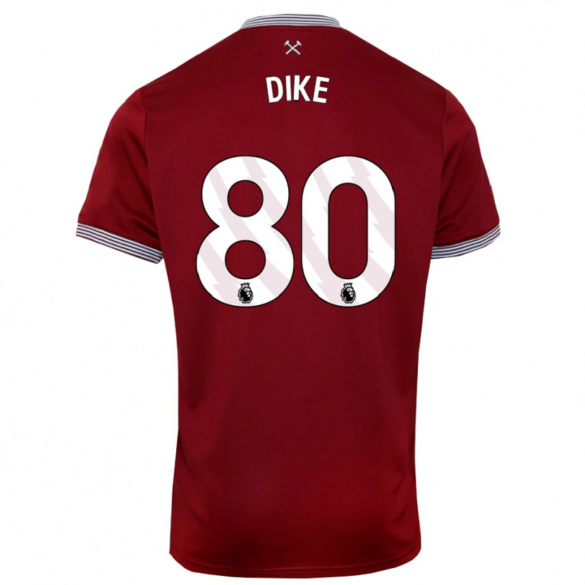 Danxen Män Andre Dike #80 Vinröd Vit Hemmatröja Matchtröjor 2025/26 Tröjor T-Tröja