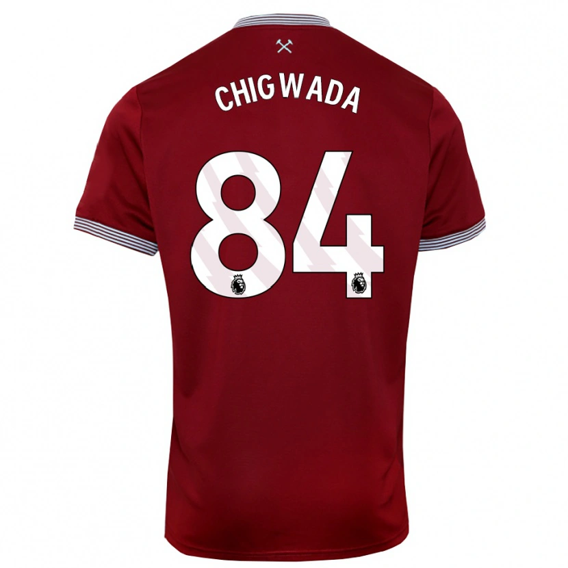 Danxen Män David Chigwada #84 Vinröd Vit Hemmatröja Matchtröjor 2025/26 Tröjor T-Tröja
