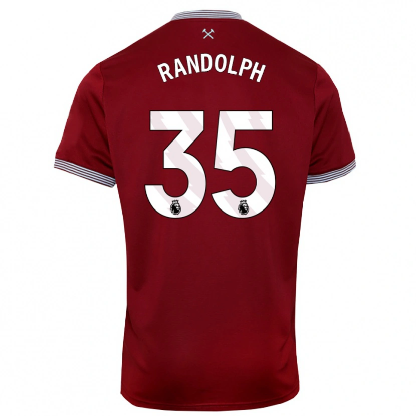 Danxen Män Darren Randolph #35 Vinröd Vit Hemmatröja Matchtröjor 2025/26 Tröjor T-Tröja