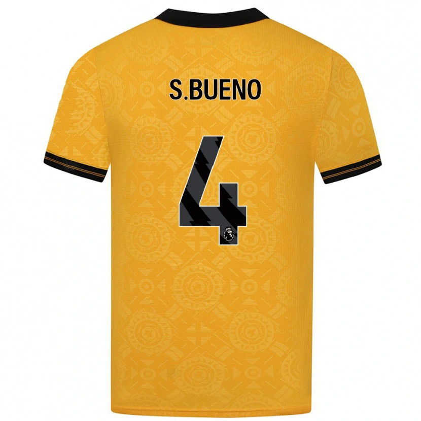 Danxen Män Santiago Bueno #4 Gul Svart Hemmatröja Matchtröjor 2025/26 Tröjor T-Tröja