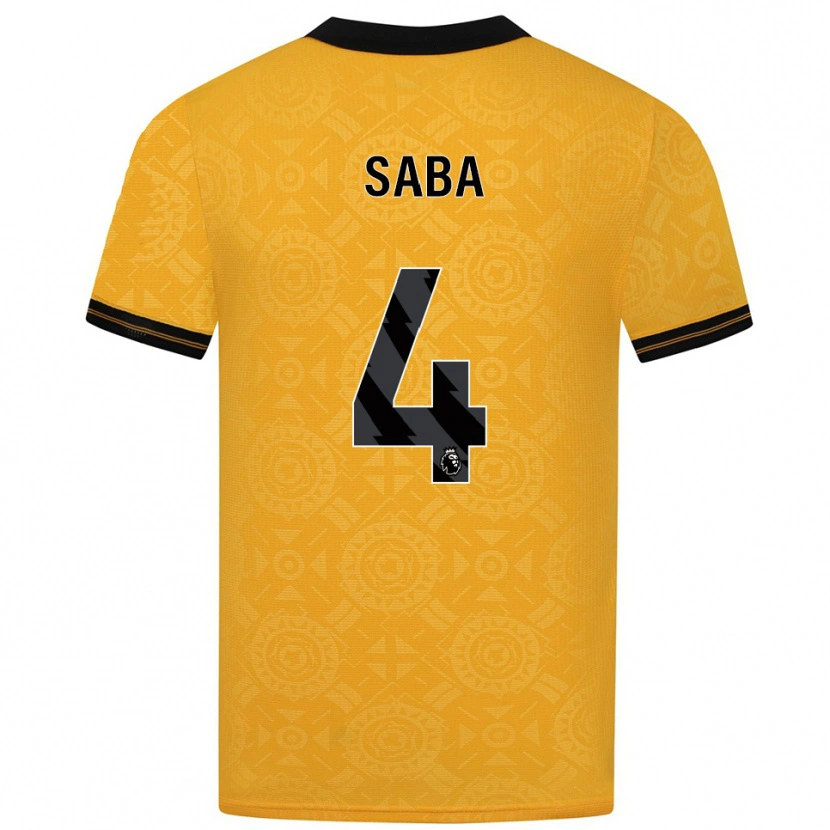 Danxen Män Elliot Saba #4 Gul Svart Hemmatröja Matchtröjor 2025/26 Tröjor T-Tröja