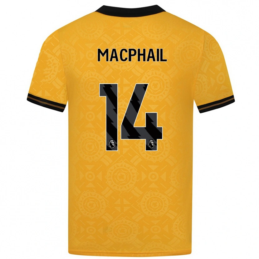 Danxen Män Martha Macphail #14 Gul Svart Hemmatröja Matchtröjor 2025/26 Tröjor T-Tröja