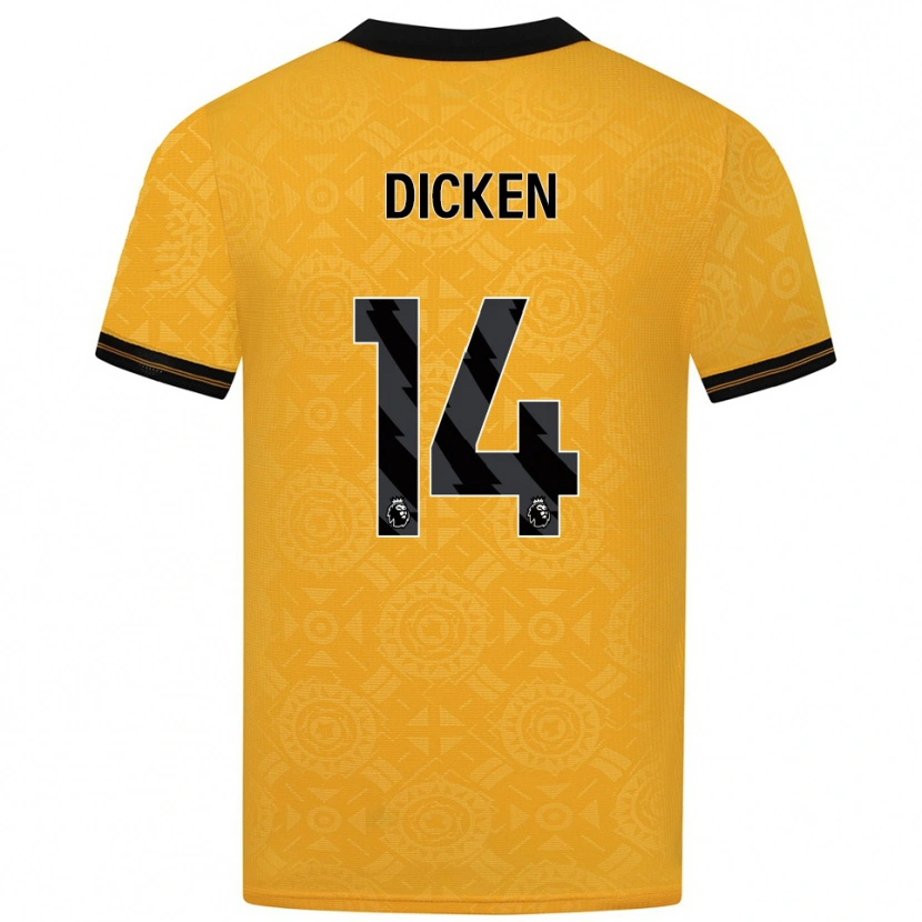 Danxen Män Amy Dicken #14 Gul Svart Hemmatröja Matchtröjor 2025/26 Tröjor T-Tröja