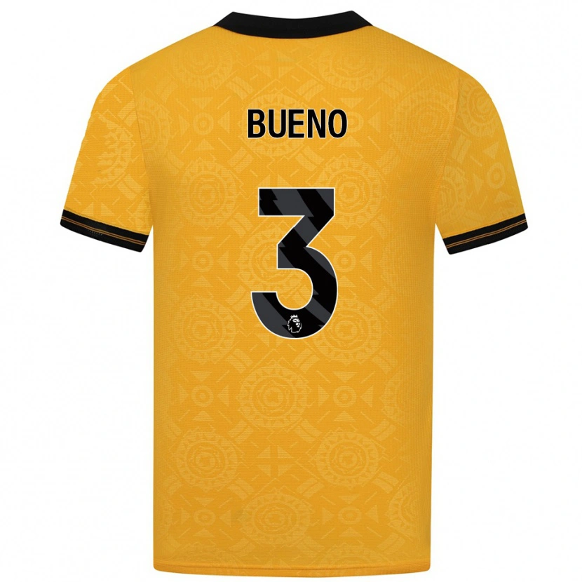 Danxen Män Hugo Bueno #3 Gul Svart Hemmatröja Matchtröjor 2025/26 Tröjor T-Tröja