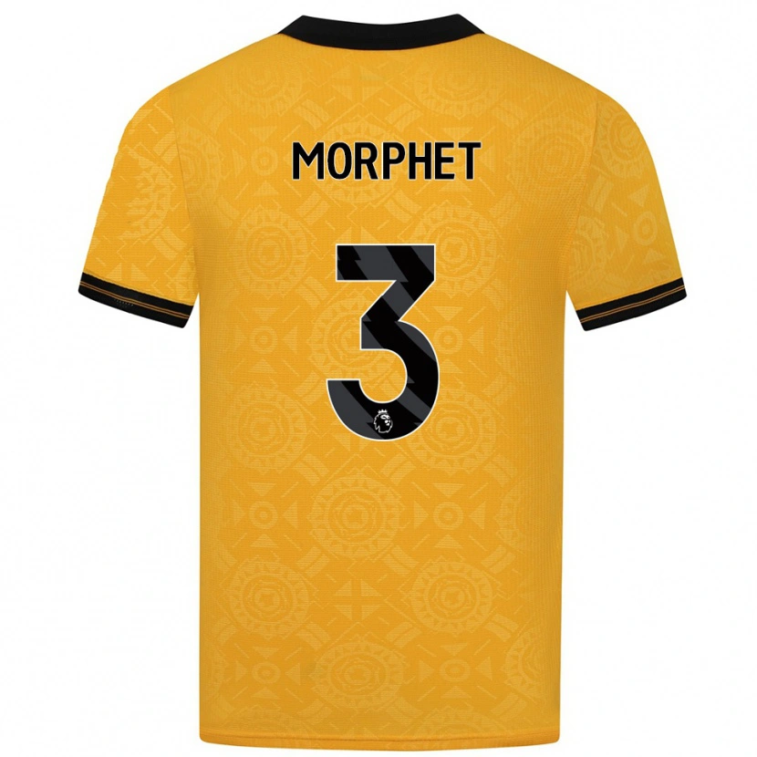 Danxen Män Anna Morphet #3 Gul Svart Hemmatröja Matchtröjor 2025/26 Tröjor T-Tröja