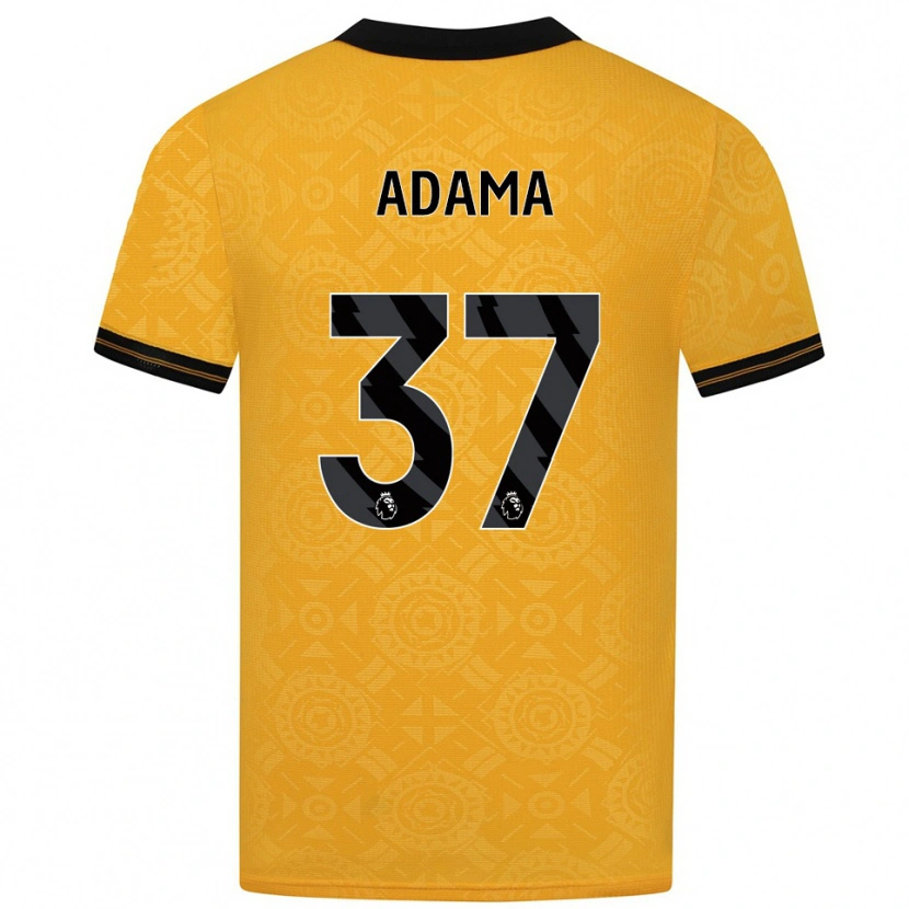 Danxen Män Adama Traore #37 Gul Svart Hemmatröja Matchtröjor 2025/26 Tröjor T-Tröja