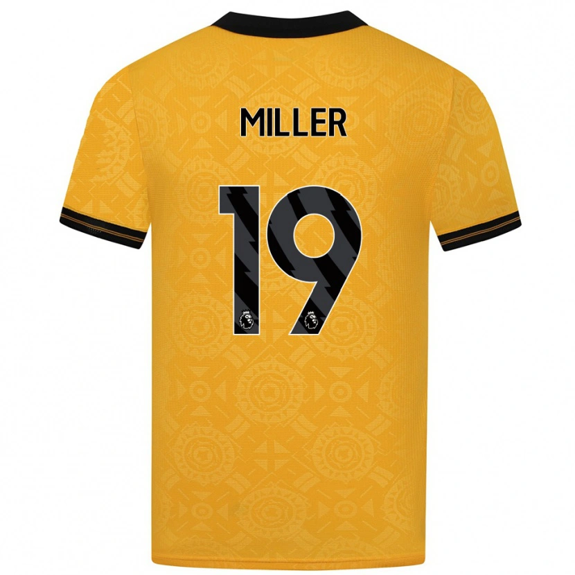 Danxen Män Ali Miller #19 Gul Svart Hemmatröja Matchtröjor 2025/26 Tröjor T-Tröja