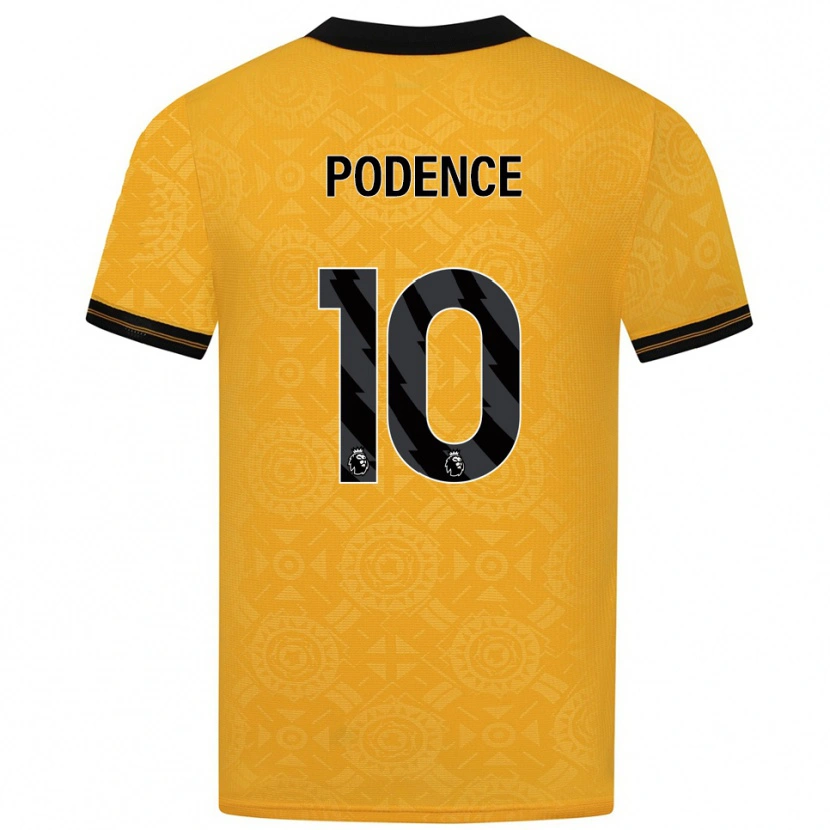 Danxen Män Daniel Podence #10 Gul Svart Hemmatröja Matchtröjor 2025/26 Tröjor T-Tröja