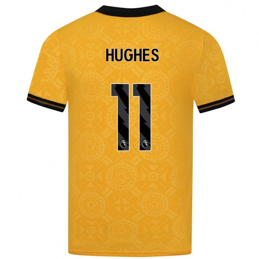 Danxen Män Amber Hughes #11 Gul Svart Hemmatröja Matchtröjor 2025/26 Tröjor T-Tröja