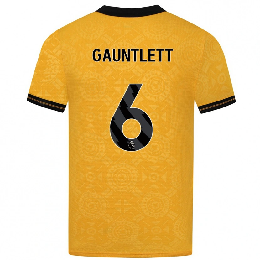Danxen Män Maz Gauntlett #6 Gul Svart Hemmatröja Matchtröjor 2025/26 Tröjor T-Tröja