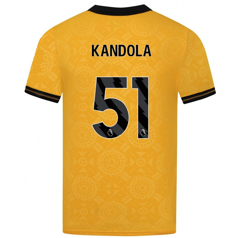 Danxen Män Kam Kandola #51 Gul Svart Hemmatröja Matchtröjor 2025/26 Tröjor T-Tröja