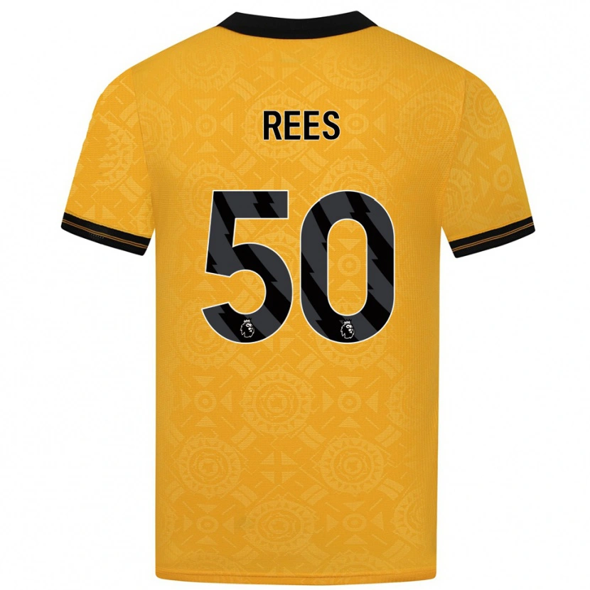 Danxen Män Mason Rees #50 Gul Svart Hemmatröja Matchtröjor 2025/26 Tröjor T-Tröja
