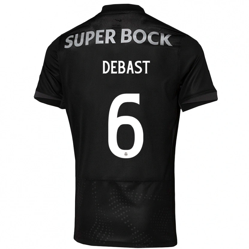 Danxen Män Zeno Debast #6 Svart Vit Bortatröja Matchtröjor 2025/26 Tröjor T-Tröja
