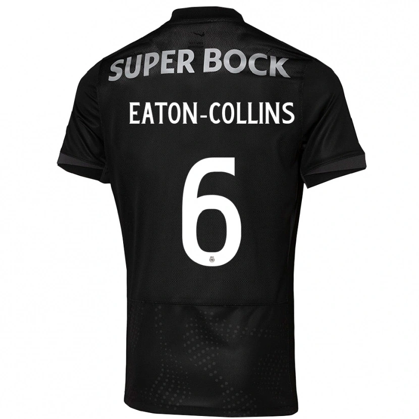 Danxen Män Georgia Eaton-Collins #6 Svart Vit Bortatröja Matchtröjor 2025/26 Tröjor T-Tröja