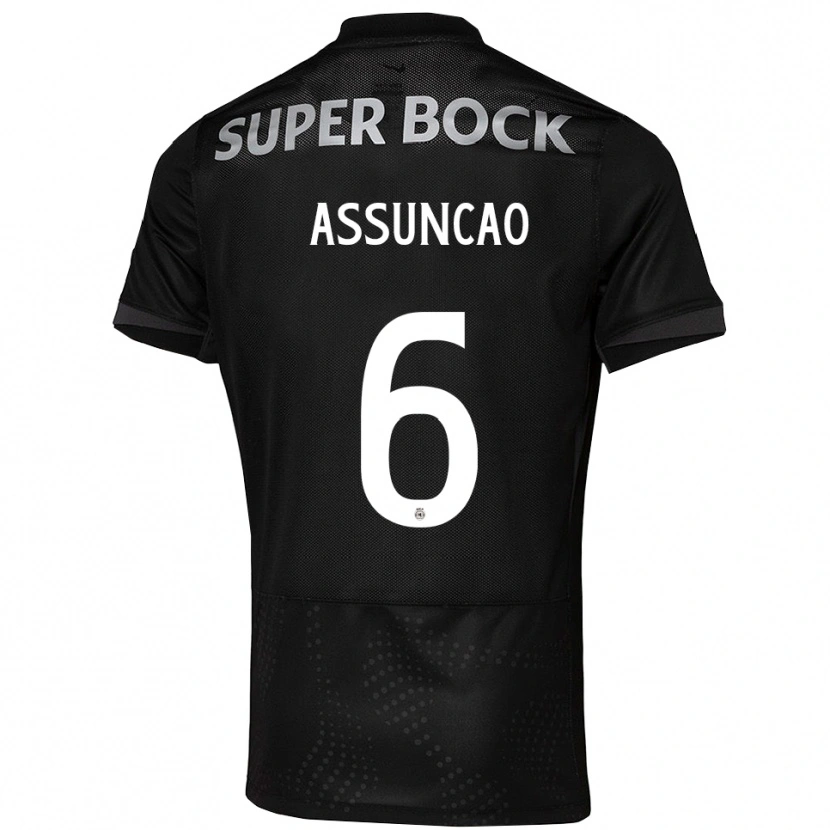 Danxen Män João Assunção #6 Svart Vit Bortatröja Matchtröjor 2025/26 Tröjor T-Tröja