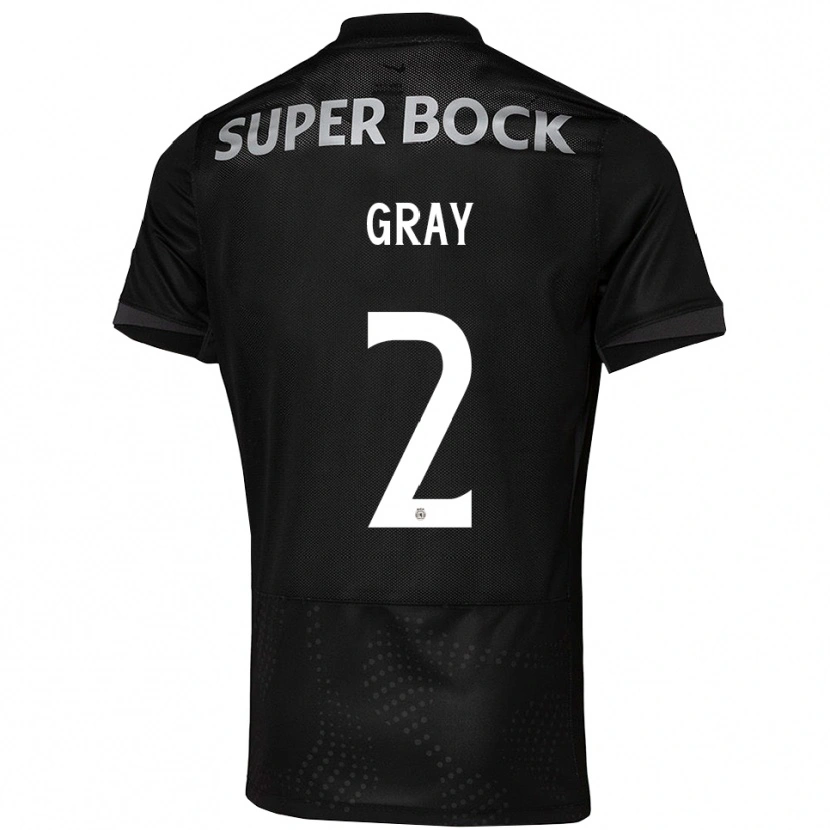 Danxen Män Jeneva Gray #2 Svart Vit Bortatröja Matchtröjor 2025/26 Tröjor T-Tröja