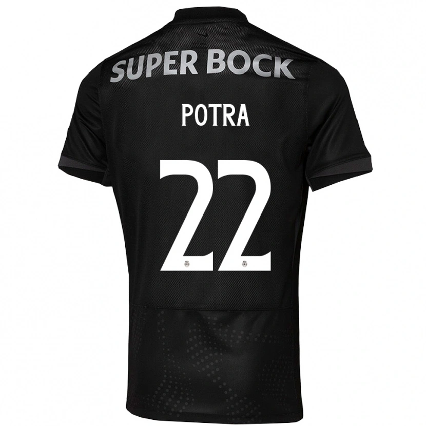 Danxen Män Catarina Potra #22 Svart Vit Bortatröja Matchtröjor 2025/26 Tröjor T-Tröja