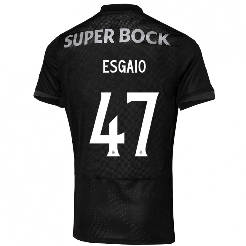 Danxen Män Ricardo Esgaio #47 Svart Vit Bortatröja Matchtröjor 2025/26 Tröjor T-Tröja
