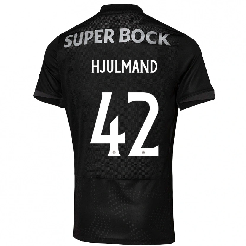 Danxen Män Morten Hjulmand #42 Svart Vit Bortatröja Matchtröjor 2025/26 Tröjor T-Tröja