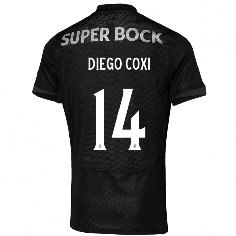 Danxen Män Diego Coxi #14 Svart Vit Bortatröja Matchtröjor 2025/26 Tröjor T-Tröja