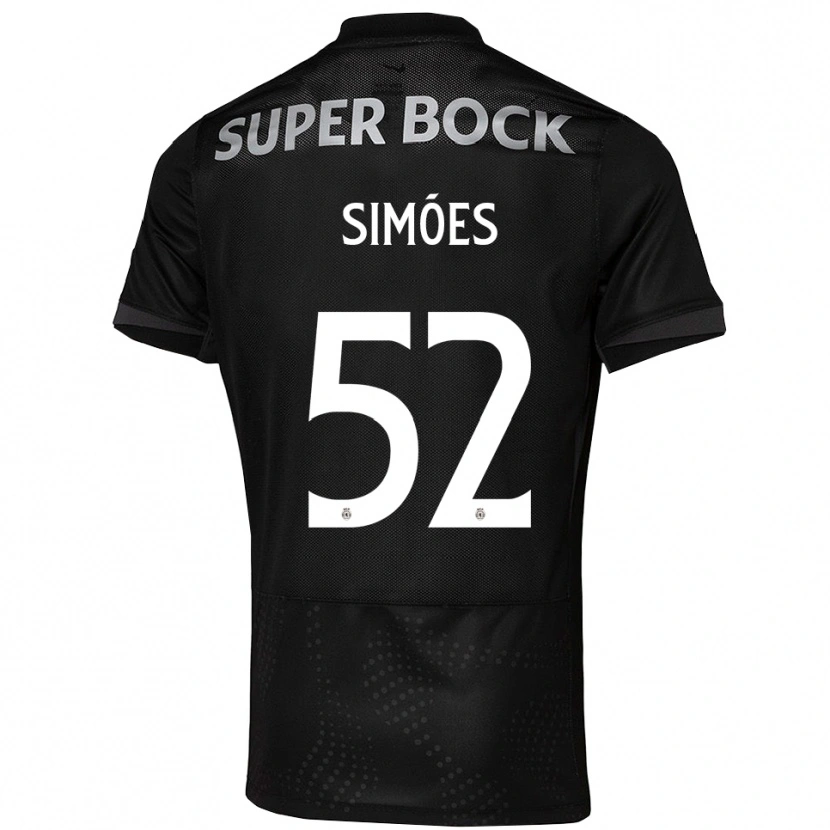 Danxen Män João Simões #52 Svart Vit Bortatröja Matchtröjor 2025/26 Tröjor T-Tröja