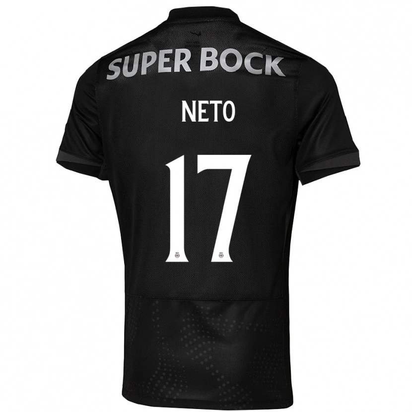 Danxen Män Cláudia Neto #17 Svart Vit Bortatröja Matchtröjor 2025/26 Tröjor T-Tröja